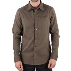 Club Ride Sawtooth Long Sleeve Shirt Men's in Mocha Brown